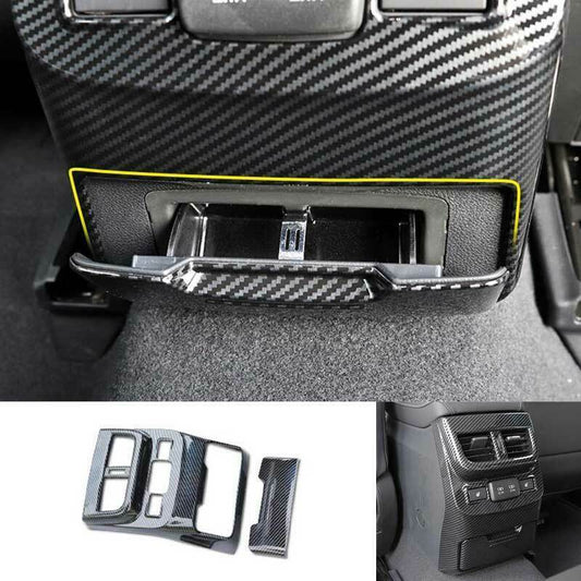 Carbon Fiber Rear Air Outlet Vent Panel Cover Trim for Subaru Outback 2020-2023