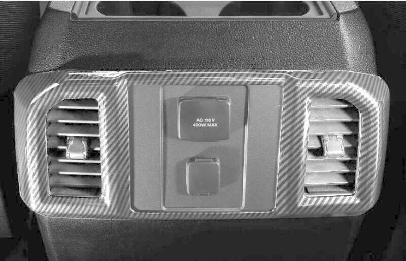 for Ford F150 F-150 2015-2020 Carbon Fiber Back Row Air Outlet Vent Cover Trim