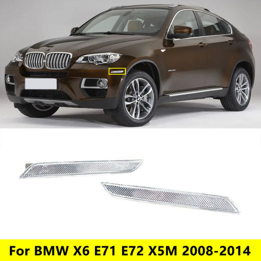 for BMW X6 E71 E72 X5M 2008-2014 Pair Front Bumper Side Marker Reflector Lights