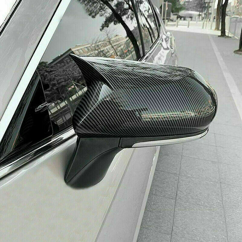 for Toyota for Camry 2018-2023 Carbon Fiber Style OX Horn RearView Mirror Cover Trim