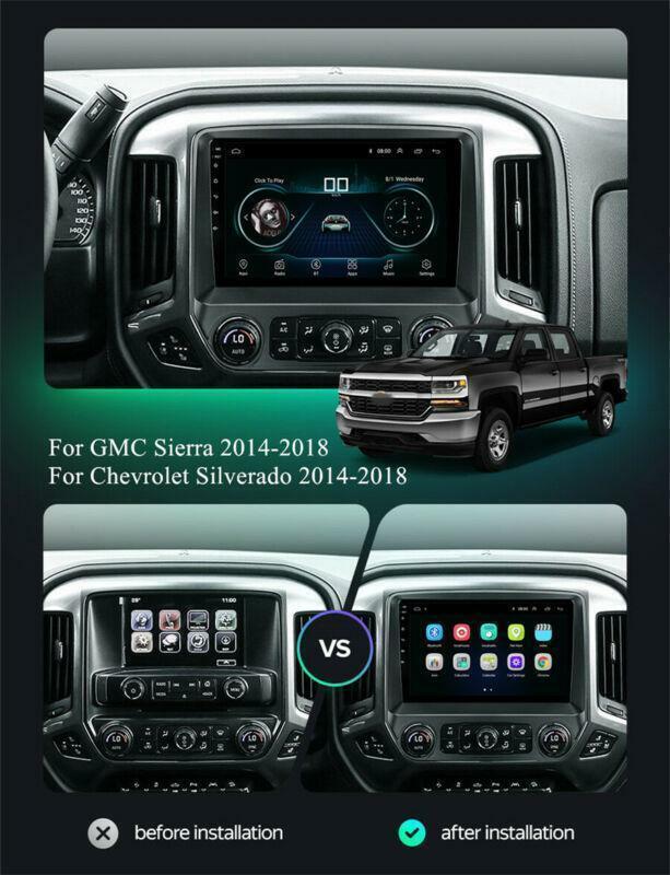 for GMC for Sierra for Chevy Silverado Radio Android 10.1 Stereo GPS Player FM 2014-2018