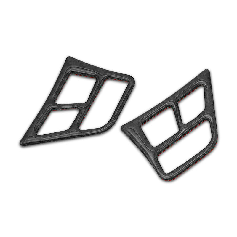 2X Carbon Fiber Steering Wheel Button Trim for BMW 3 Series E90 2005-2012