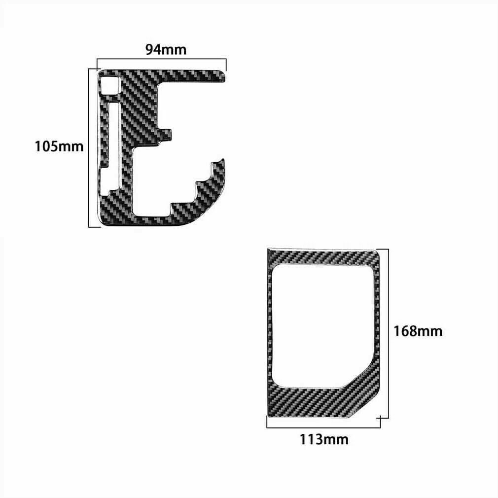 2-piece carbon fiber center console gear shift trim suitable for Toyota Tenderloin 2014-18