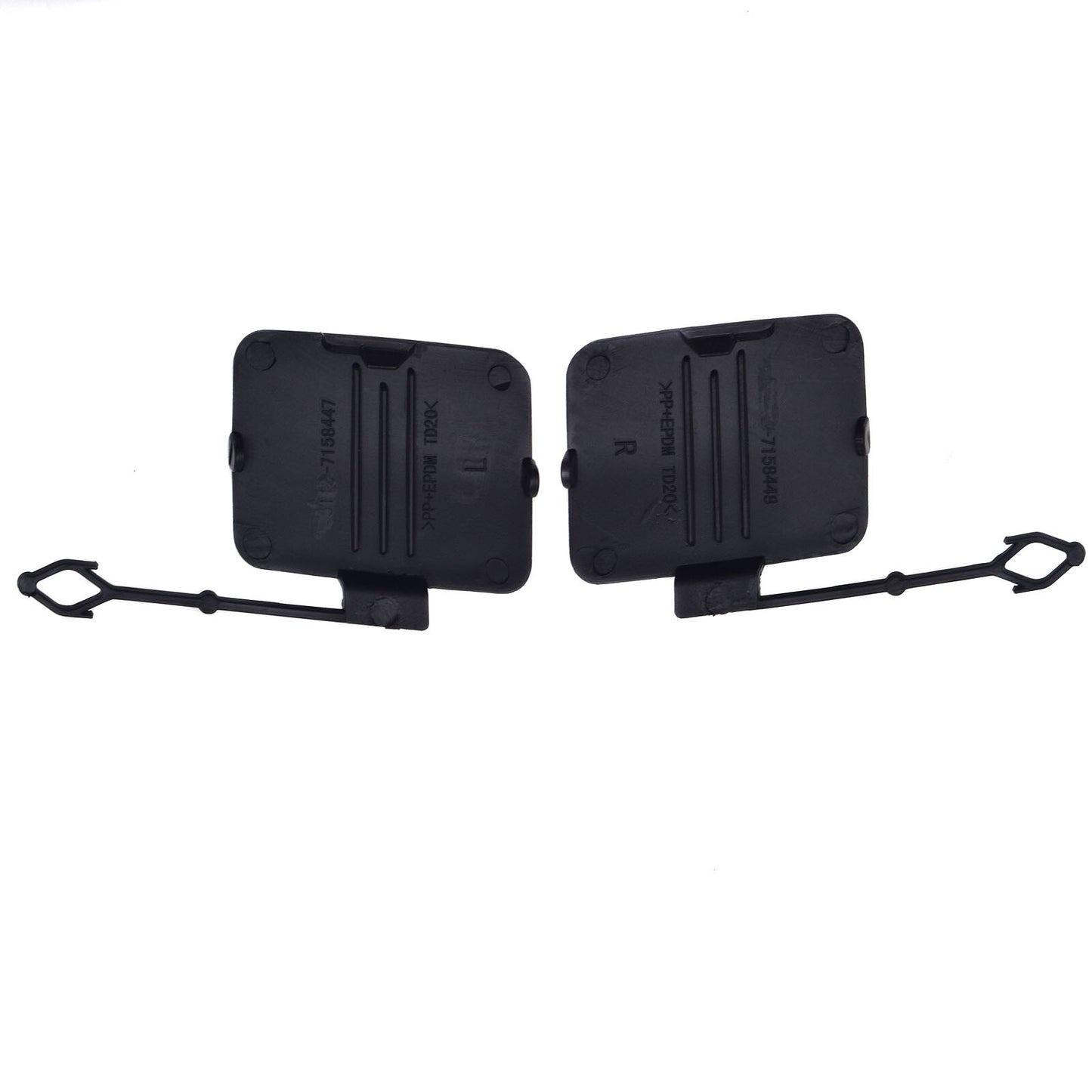 Suitable for BMW E70 X5 2007 - 10 New Double Black Rear Left Tow Hook Hole Cover 2x