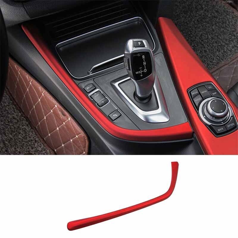for BMW 3 4 Series GT 14-2018 Red Inner Console Gear Shift Decoration Cover Trim