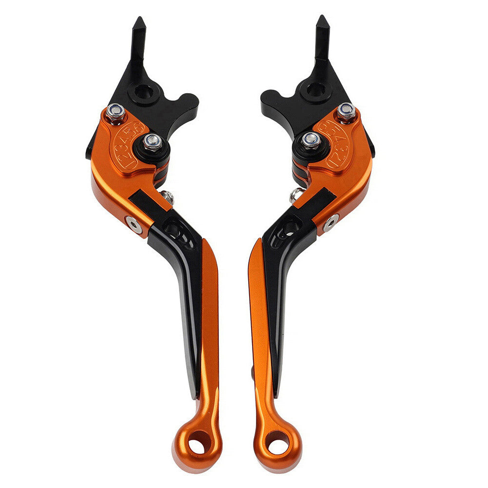 CNC Folding Extendable Brake Clutch Lever for Kawasaki ZX10R/RR/KRT 16-20 Orange