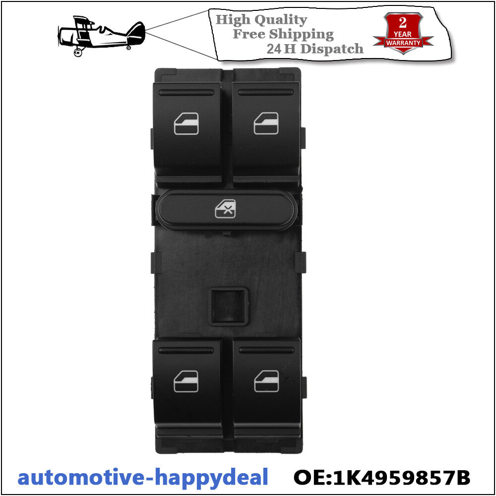 for VW for Passat B6 B7 CC Front Drivers Electric Window Switch 4 Door 1K4959857B