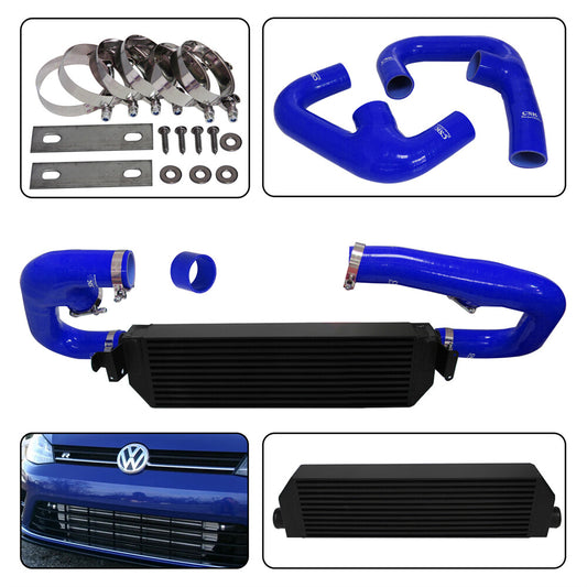 FMIC Twin Intercooler Hose Kit for VW for Golf R GTI MK7 2.0T Blue 2015-2017 Blue