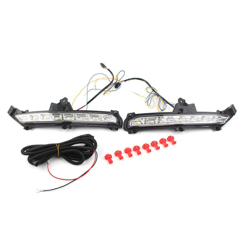 2x LED Daytime Running Lights DRL Pure White Indicator Lamp Fit for KIA K2 2015-2016