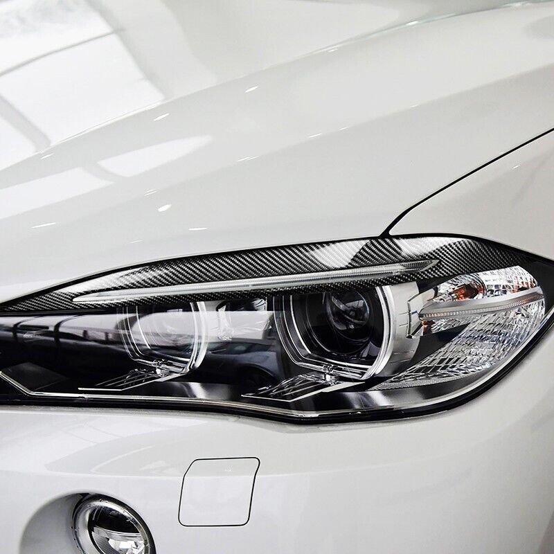 carbon fiber car headlight eyelid/brow cover trim suitable for BMW X5 F15 14-18