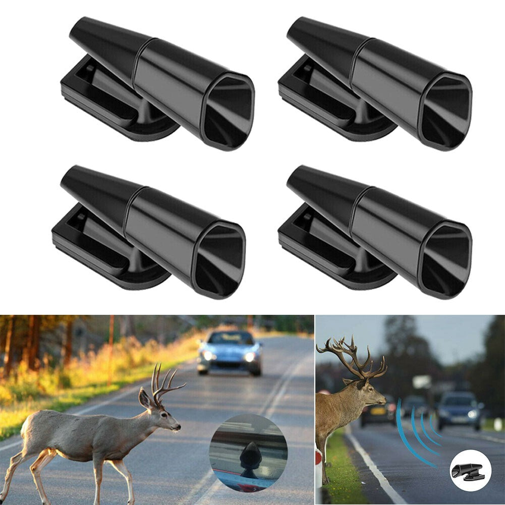 4X Deer Whistles Wildlife Warning Device Animal Sonic Alert Car Safety Accessory