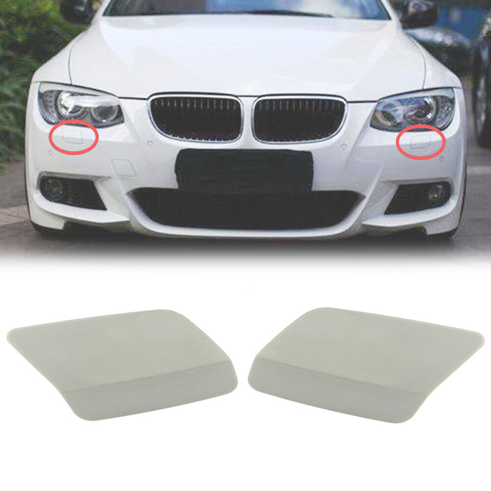 2x Front light Cover Lamp Washer Jet Spray Nozzle Cap for BMW E92 E93 LCI L+R