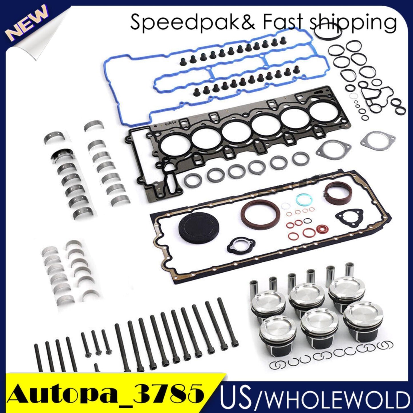 Engine Gasket Kit / Piston Bearing / Head Bolt for BMW X6 Z4 335i E90 N54 3.0L