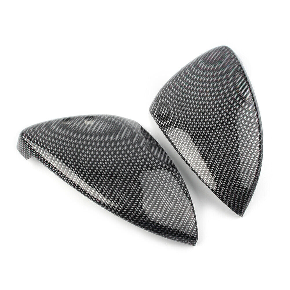 2x Replace Carbon Fiber Side Wing Mirror Caps Fit for VW for Golf MK7 MK7.5 R