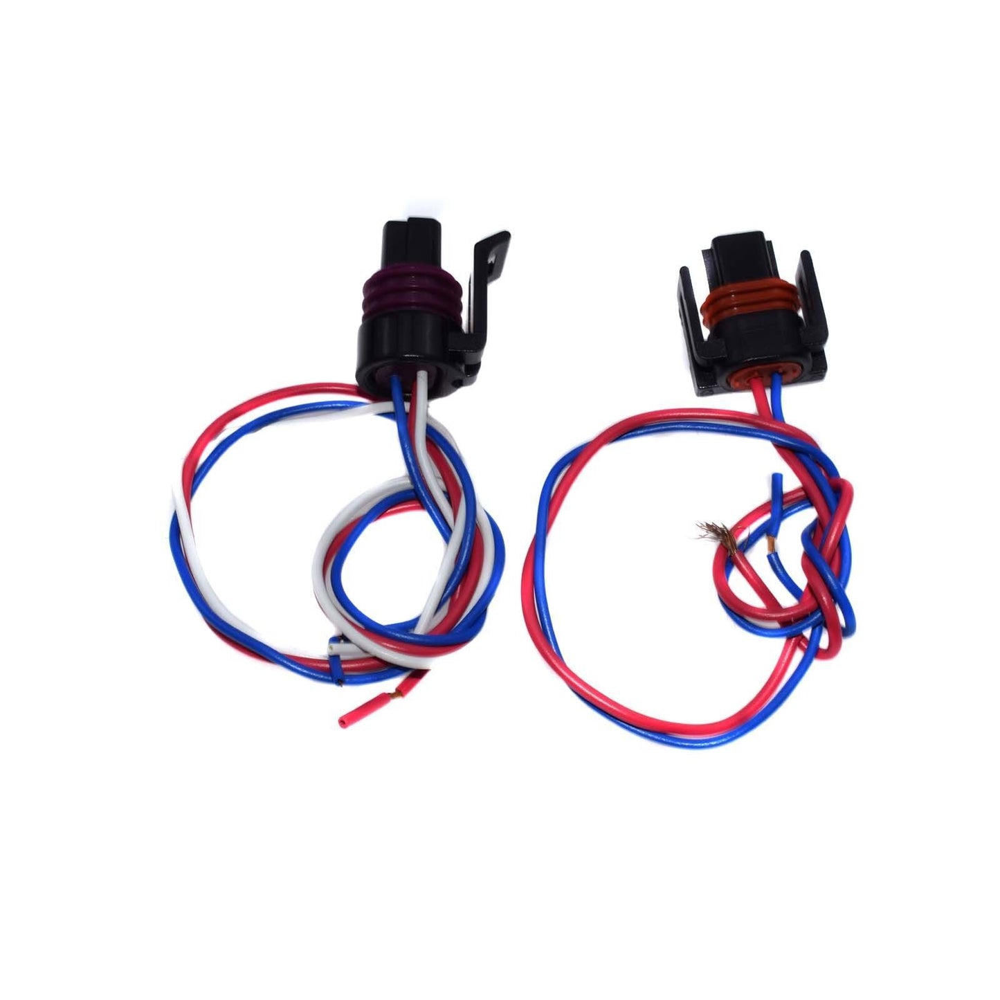 Two IPR and ICP sensor tail connectors suitable for Ford E-350, E-450, E-550, F-250, and F-350.
