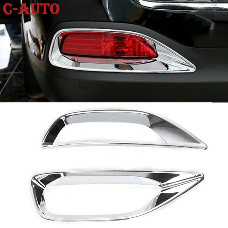 2PCS ABS Chrome Rear Tail Lamp Fog light Cover Trims for Kia Sorento 2015-2017