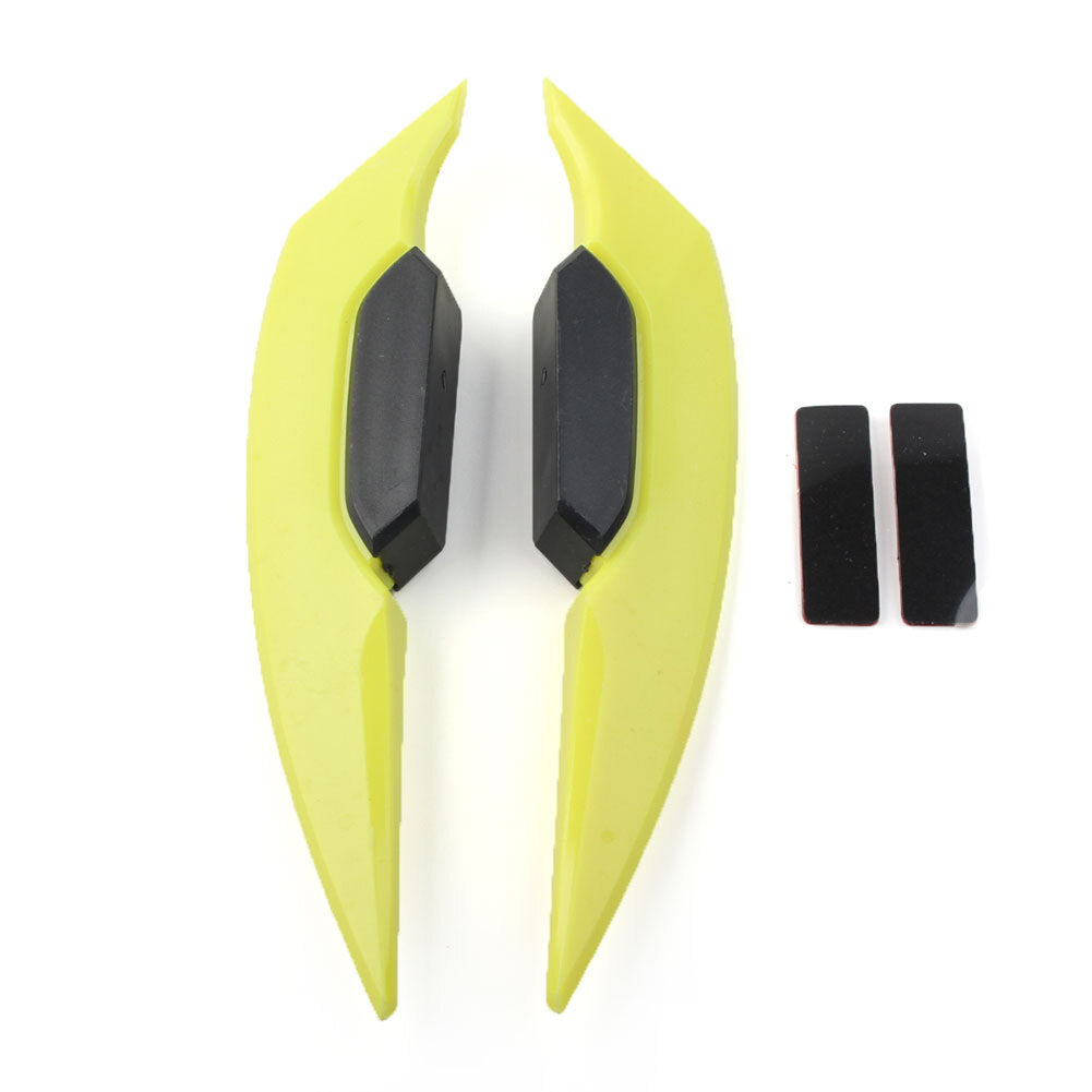 2¢ªVerkleidung Winglets Seitenspoiler Deflektor Air Wing Kit Motor Universal Gelb