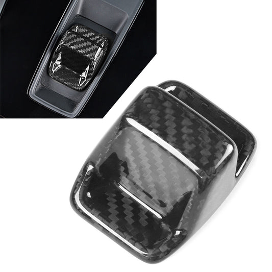 Gear Lever Shift Knob Cover Trim for Audi A3 S3 RS3 8Y 20-23 Carbon Fiber Black