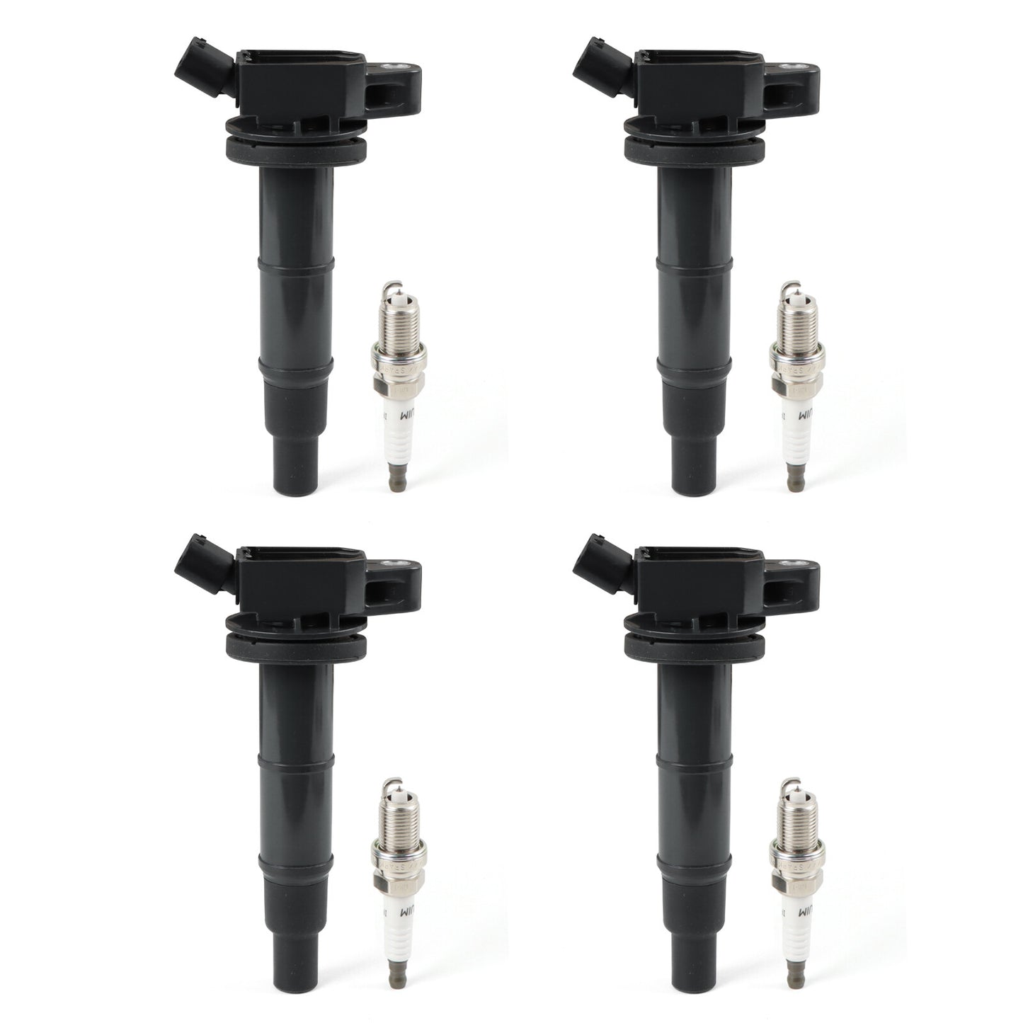4 Ignition Coils  4 Iridium Spark Plugs For 2002-2011 for Toyota for Camry 2.4L UF333