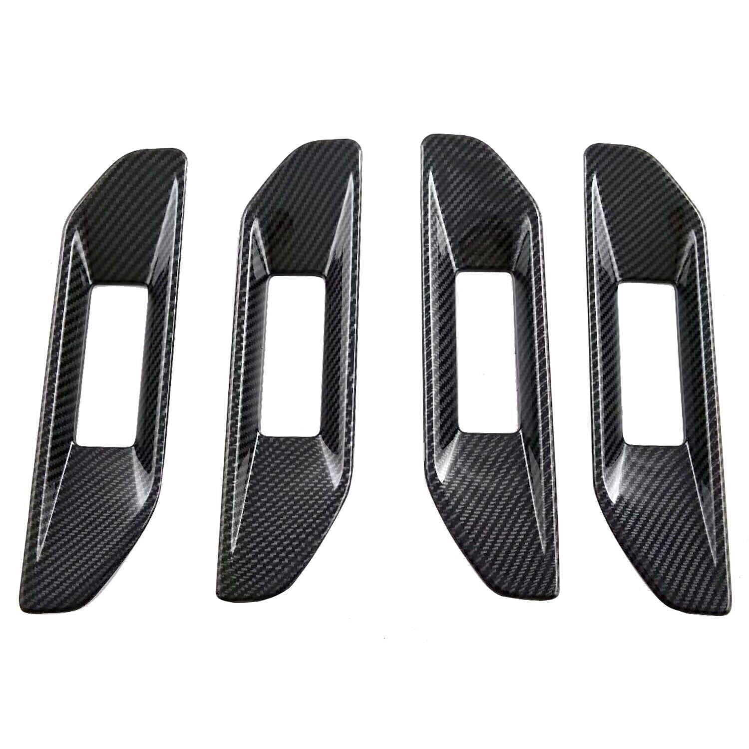 for Ford Ranger 24-2025 Carbon Fiber Interior Side Door Armrest Panel Cover Trim