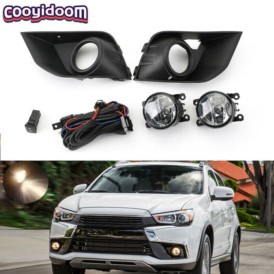 Front Bumper Fog Lamp With Wiring Switch Kit for Mitsubishi Outlander 2016-2020