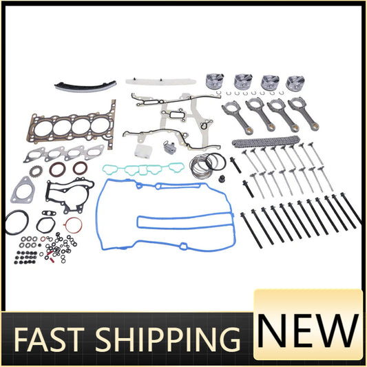 Engine Pistons Overhaul Rebuild Kit - Con Rods For 11-16 for Chevy for Cruze for Buick 1.4L