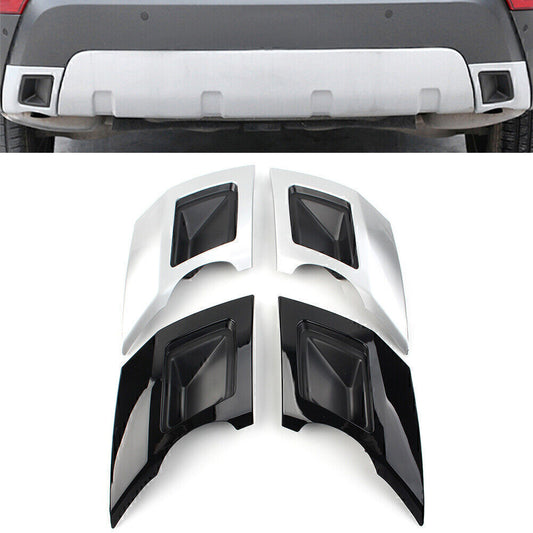 Tail Exhaust Cover Trim Fit for Land Rover Discovery 5 2017-2021 Black /Silver