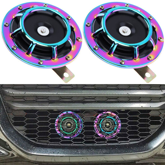 2PCs Car Waterproof 12v 110DB Super Loud Compact Electric Blast Tone Horn Kit