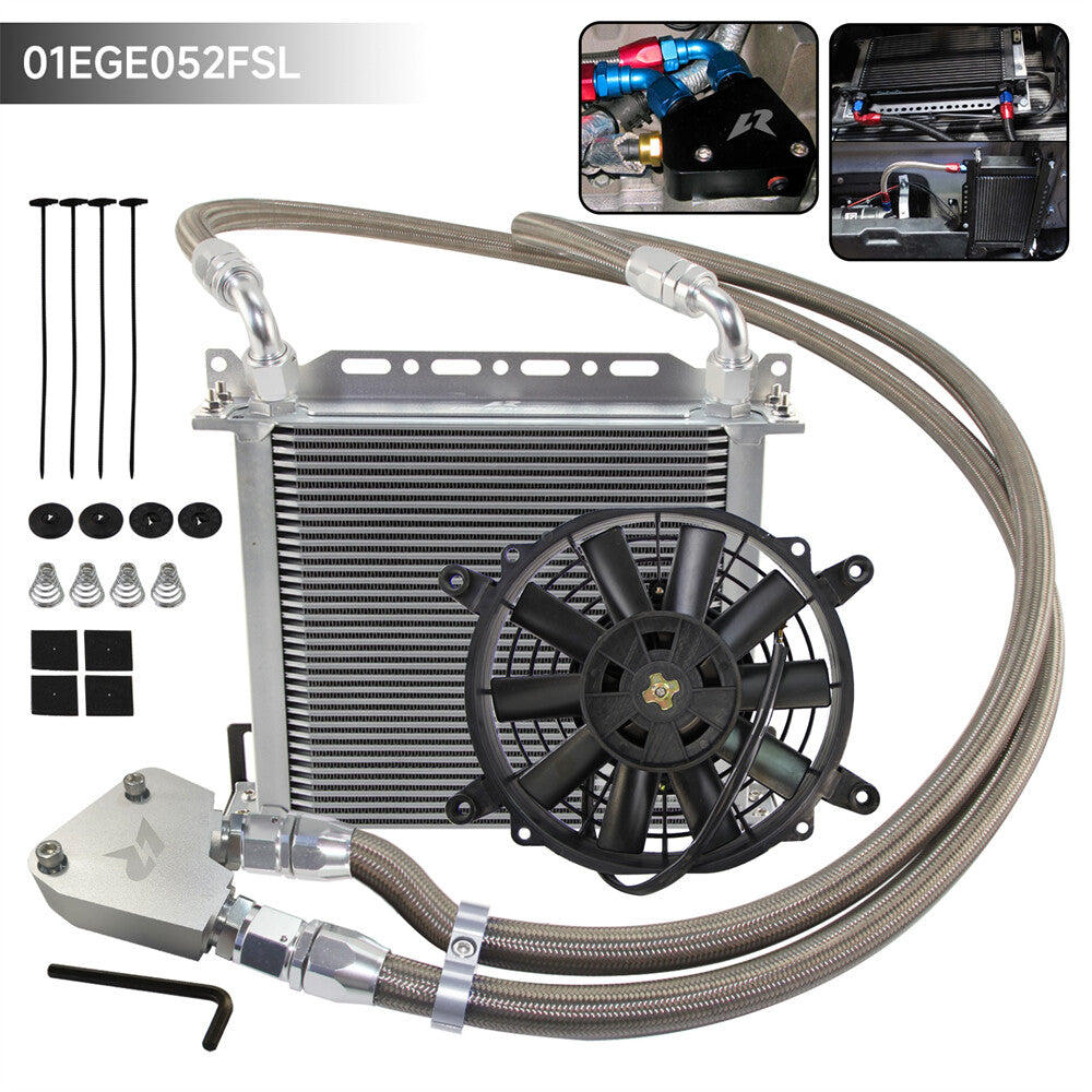 34 Row Oil Cooler Kit for Corvette C5 C6 C7 Camaro LS1 LS2 LS3 GM CK+7 Fan SL