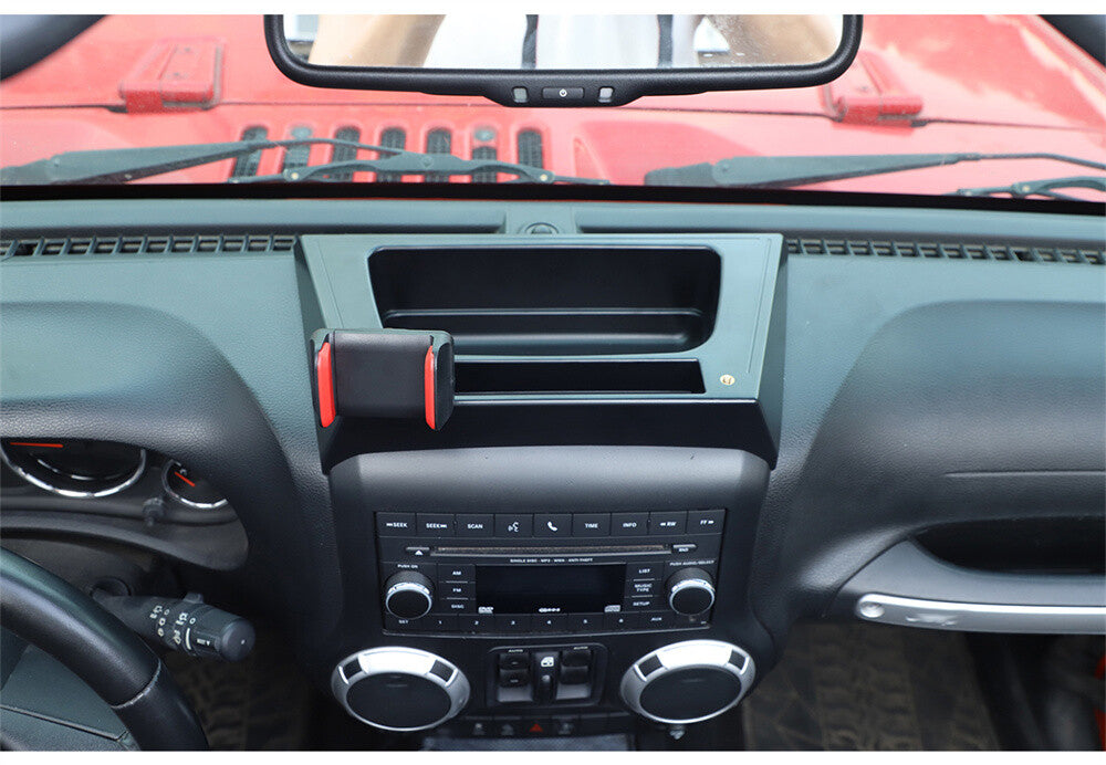 Car Dashboard Storage Box Mobile Phone Stand Holder for Jeep for Wrangler JK 2012-17