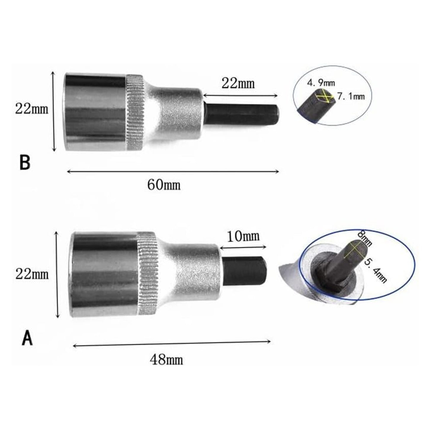 2-Piece Suspension Strut Diffuser Socket Tooling Compatible with for Audi , for Volkswagen , for Ford , for BMW 3424