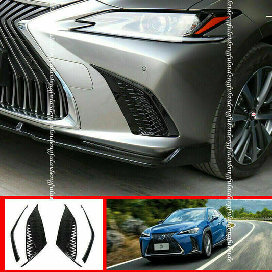 for Lexus ES350/300h 2019-2022 ABS Black Front Bumper Fog Lamp Grill Cover Trim