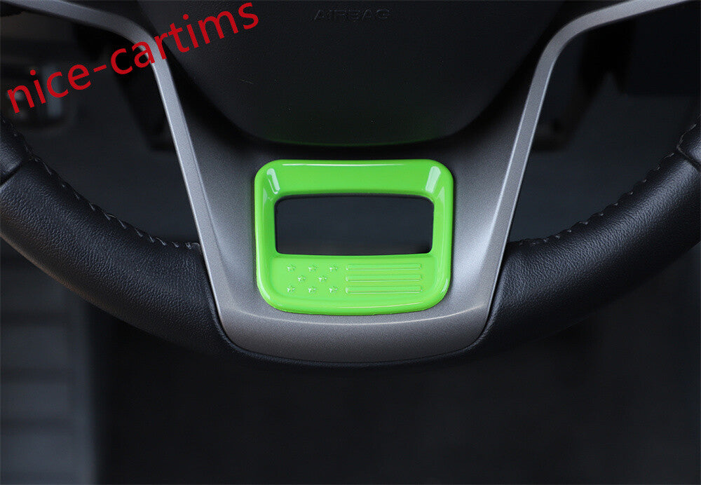 Fit for Ford Bronco 2021-24 Car Steering Wheel Bottom Panel Trim ABS Light Green