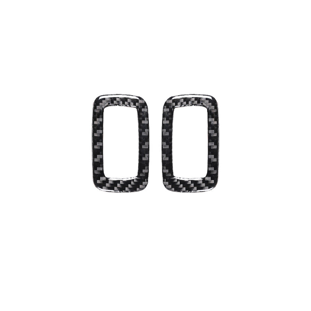 2X Carbon Fiber Rear Window Control Frame Cover Trim for Chrysler 200 2015-2017
