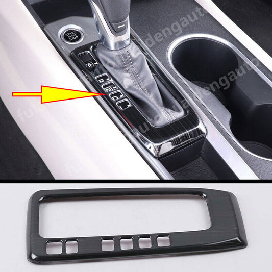 for Nissan Altima 2019-2022 Stainless Black Titanium Gear Shift Panel Cover Trim