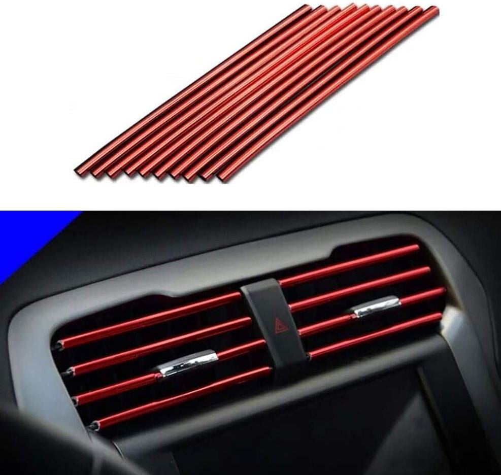 Car air conditioning socket decorative molding trim red for seat for smart