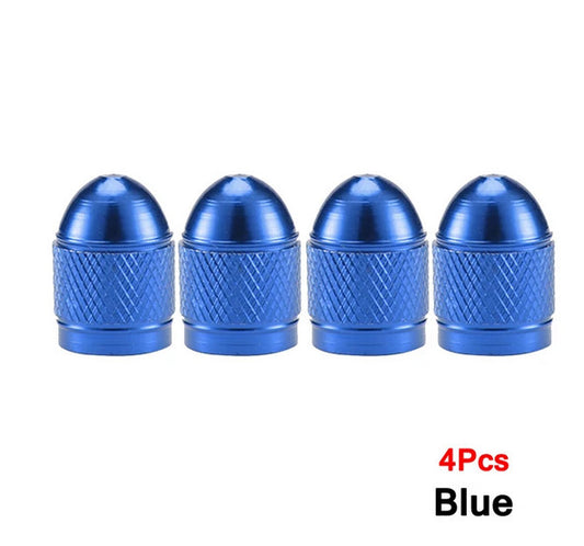 4-piece car tire valve cover rod air dust cover, dustproof and rustproof, silver, suitable for Subaru .
