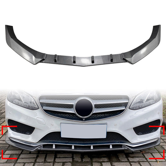 Front Bumper Lip Spoiler Kit Fit for Benz E Class W212 E200 E220 E250 E300 E350 Auto
