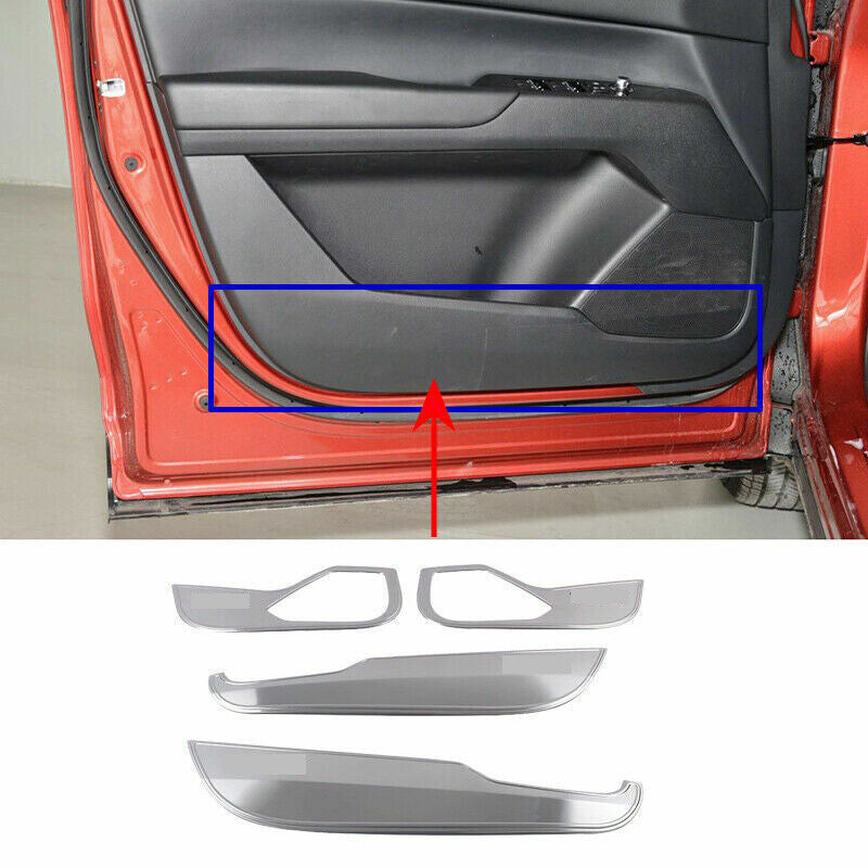for Mazda CX-5 2017-2021 Silver Steel Side Door Anti Kick Pad Guard cover trim4