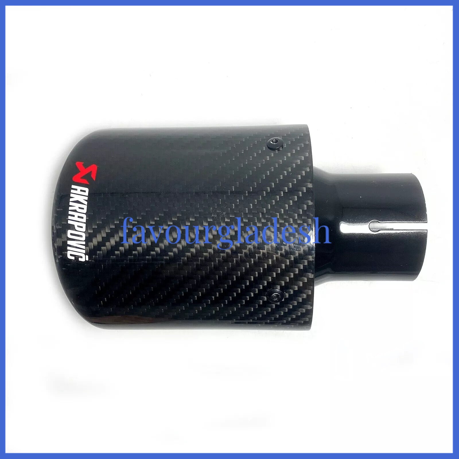 Oval Slanted Akrapovic Carbon Fiber Exhaust tip exhaust muffler pipe 63-115mm