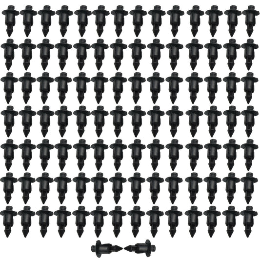 100PCS Car 6mm Hole Plastic Rivets Fasteners Auto Fender Bumper Push Pin Clips