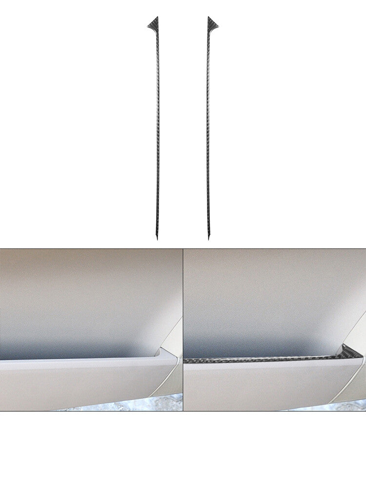 2X Carbon Fiber Rear Door Moulding Trim Panel for Mercedes R-Class 2009-2012