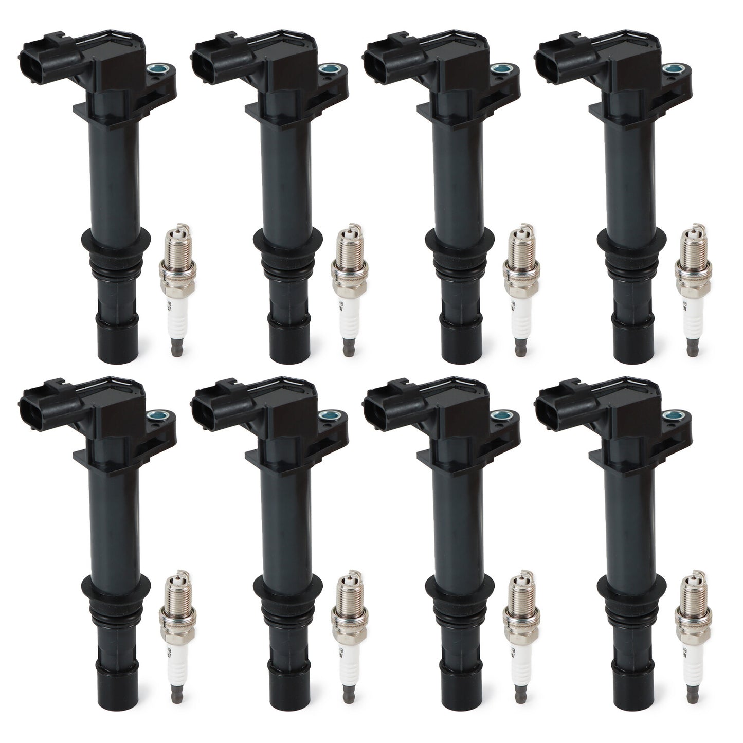 8Pcs Ignition Coil + Spark Plug for Jeep Commander Grand Cherokee for Dodge Nitro
