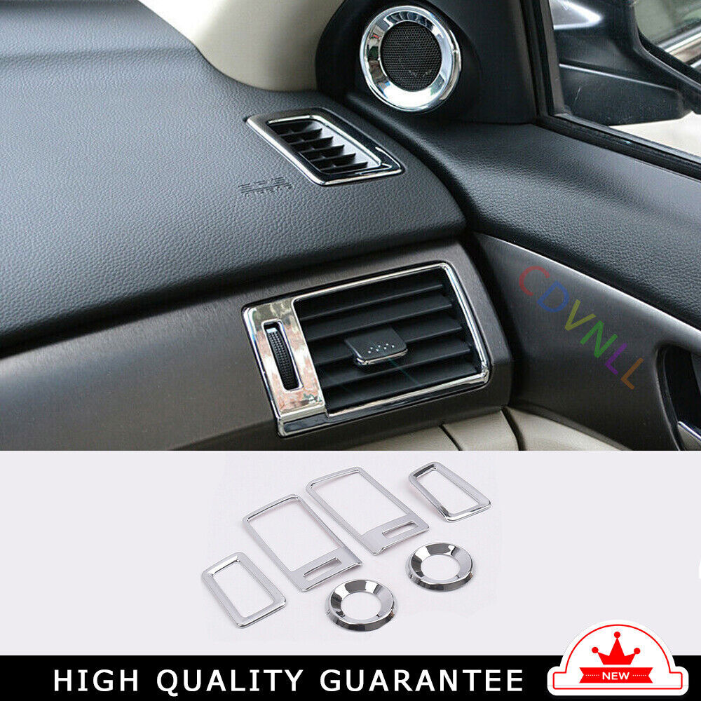 Middle Air Outlet Vent Cover Trim for Honda Accord 9th 2014-2017 Chrome Silver