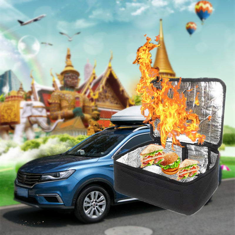 Car Oven Lunch-Containers Food Warmer Bag Camping Vegetarians Picnic Box