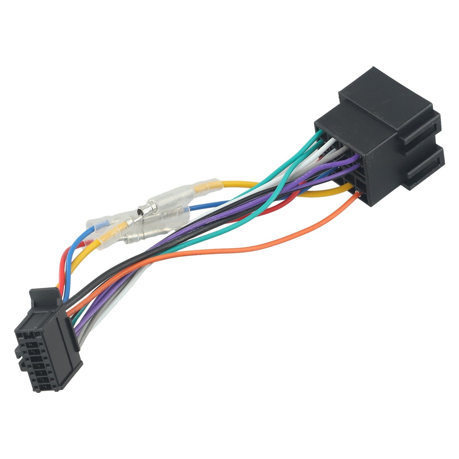 Stereo radio connector for cars, 16 pins, 185 mm long, 1 piece, 2411 mm, plastic + metal.