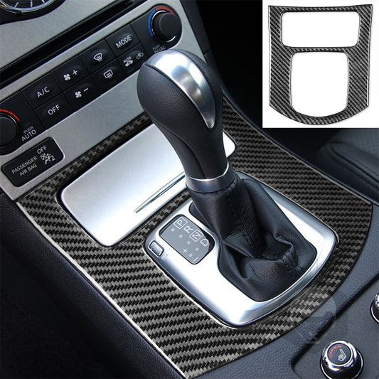 Carbon Fiber Central Control Gear Shift Panel Cover Fit for Infiniti G37 2007-09