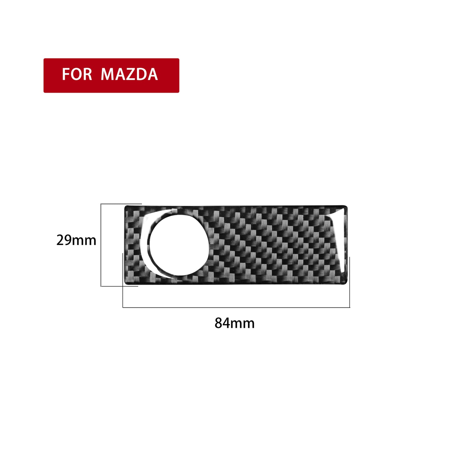for Mazda RX-8 2004-2008 Carbon Fiber Storage Box Handle Decorative Cover Trim