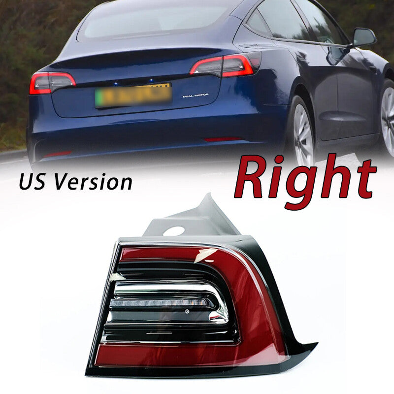 Right Outside LED Rear Brake Stop Light Tail Lamp for Tesla Model 3 2017-2021