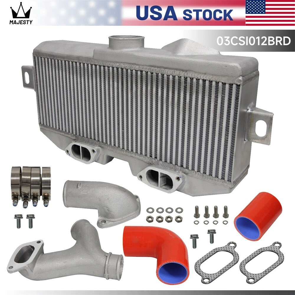 Bolt On Top Mount Intercooler Kit Y Pipe for Subaru 02-07 WRX STI EJ20 EJ25 Red